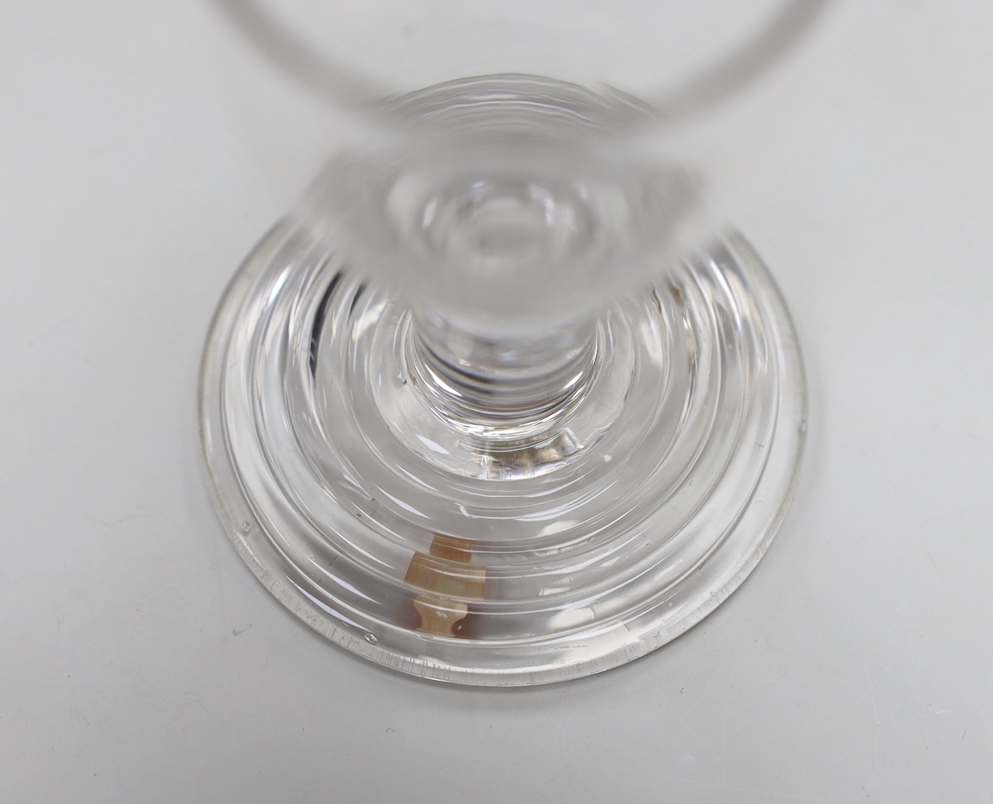 A George III stepped foot toasting glass, 9.5cms high